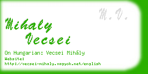 mihaly vecsei business card